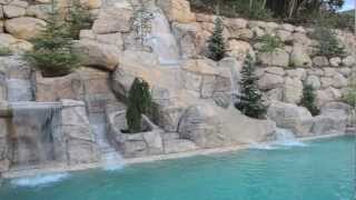 Amazing Custom Waterfall and Water Slide  RMR Waterfalls 1 [upl. by Ahsinotna402]