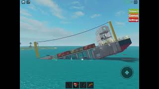 Cargo Ship Timelapse From Sinking Ship But With Realistic Water Physcis [upl. by Melda]