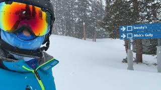 Skiing Micks Gully Dec 31 2021 Snowmass Colorado [upl. by Nace]