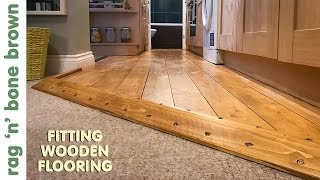 Laying Wooden Flooring In A Kitchen [upl. by Crooks777]