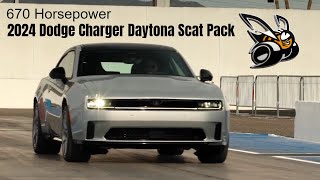 2024 Dodge Charger Daytona Scat Pack EV Driving [upl. by Adia]