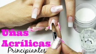 Uñas de acrilico para principiantes  beginner acrylic nails [upl. by Rehpinej]