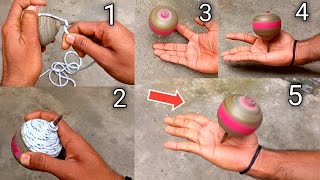 Lattu Ko hath Par Kaise Uthaye  How to Spin a Lattu  Diy [upl. by Jarrad]