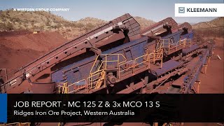 KLEEMANN MC 125 Z amp 3x MCO 13 S crushing iron ore in Australia [upl. by Ateuqal]