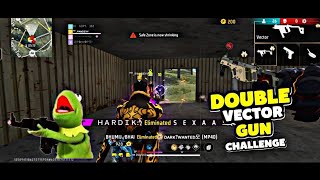 Free fire DOUBLE VECTOR GUN CHALLENGE freefire garenafreefire challenge funny [upl. by Salohcin924]