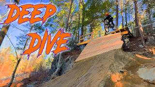 DEEP DIVE ON THE CLAVEN DROP  THUNDER MOUNTAIN BIKE PARK bikepark thundermountain [upl. by Ogir878]