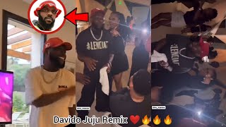 Davido set to remix Odumodu Blvck If no be Juju as He and his team vibe to the Music Video [upl. by Sewole975]