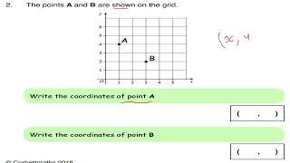 Writing Coordinates From Given Grid Primary School Maths KS2 Maths  KS3 Maths  GCSE 91 Maths F [upl. by Faxun]