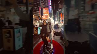 Sexy Venezuelan girl dancing in Times Square micalteja couple travel runaway [upl. by Eimile935]