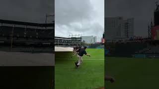 Taking the tarp off the field 😳 via mlbX shorts [upl. by Acinnod551]