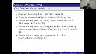 Periodic Orbits and Birkhoff Sections of Stable Hamiltonian Structures  Robert Cardona [upl. by Gottwald]