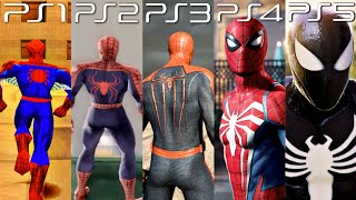 PS1 vs PS2 vs PS3 vs PS4 vs PS5  SpiderMan Games  Graphics amp Gameplay Comparison [upl. by Anwahs]