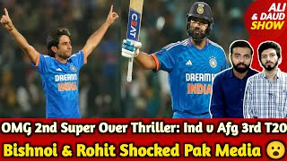 OMG 2nd Super Over Thriller INDIA vs AFGHANISTAN 3rd T20  Bishnoi amp Rohit Shocked Pak Media 😮 [upl. by Ynez]