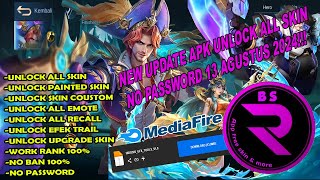 UPDATE APP UNLOCK ALL SKIN 2024 TERBARU  SUPPORT ALL DEVICE 13 AGUSTUS 2024 NO PW  NBS REBORN [upl. by Lapides]