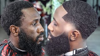 🔥EPIC TRANSFORMATION🔥HE PAID 250 FOR THIS HAIRCUT LOW TAPER FADED BEARD BARBER TUTORIAL [upl. by Ettevets]