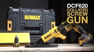 DEWALT® XR BRUSHLESS COLLATED SCREWDRIVER DCF620 [upl. by Eelirol634]