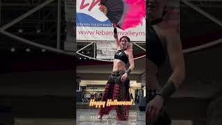 Ghostbusters with fan veil at Spooktober bellydance fanveils ghostbusters fusionbellydance [upl. by Adnoek566]