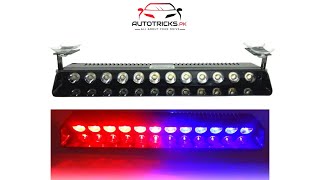 Car Dashboard Police Flasher Light 12 LED RedBlue [upl. by Dreda]