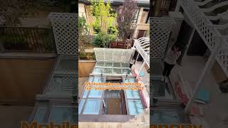 sunroom glasshouse cover mobile sunroof glassroof garden courtyard [upl. by Nuahsad940]