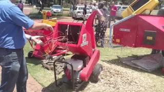 Grizzly Woodchipper demonstration video [upl. by Ayekel]