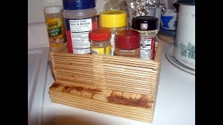 Wooden craft Popsicle Stick Spice Rack [upl. by Okomom]