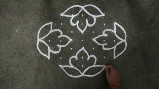 Easy dots rangoli designs 9×3 dots kolam designs for beginners  latest muggulu designs  रांगोळी [upl. by Shelagh]