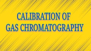 Calibration of gas chromatography  gaschromatography [upl. by Ddahc]