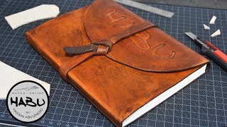 DIY \\ Leather SketchBook [upl. by Yatnuhs]