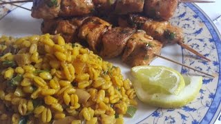 فكرة غذاء أو عشاء لذيذة و صحية Brochettes de poisson [upl. by Yacano255]