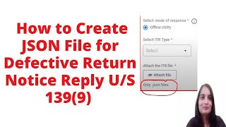 How to Create JSON file for Defective Return Notice us 1399 Reply [upl. by Yerkovich704]