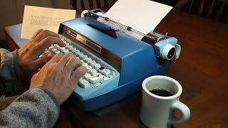 1973 SmithCorona Coronet Automatic 12 typewriter at work [upl. by Harberd]