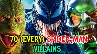 70 Every SpiderMan Villains  Backstories Explored  The Mega SpiderMan List [upl. by Ecyak]