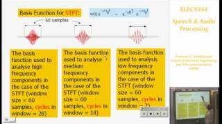 Speech and Audio Processing 5 TimeFrequency Analysis  Professor E Ambikairajah [upl. by Llerrit666]