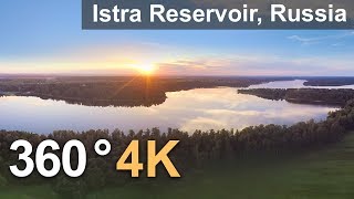 360° Istra Reservoir Russia 4К aerial video [upl. by Sumetra]