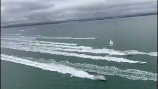 Solent 80 offshore powerboat racing start [upl. by Corrinne]