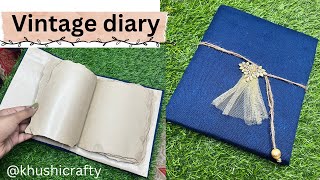 Vintage diary 📔✨ easy and simple vintage diary youtube vintage diary diy simple ￼ [upl. by Rhoda454]