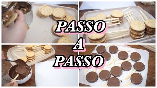 PIRULITO DE BOLACHA COM DOCE DE LEITE  PASSO A PASSO [upl. by Fira]