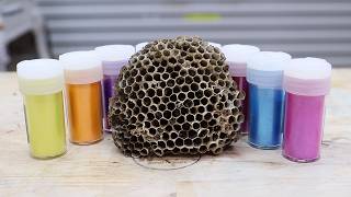 Turning a FREE Wasp Nest into EXPENSIVE Art  Resin Art [upl. by Haas852]