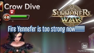 Buffed Fire Yennefer After balance Patch is too good  Summoners War [upl. by Tallia683]