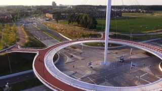 birdseye view Hovenring Eindhoven the Netherlands designed by ipv Delft [upl. by Ciardap]