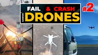 Funny Fail amp Crash Drone Compilation 2 [upl. by Elehcor]