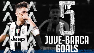 ⚽ Top 5 Juventus v Barcelona Goals  Incredible Champions League Moments  Juventus [upl. by Anilyx]