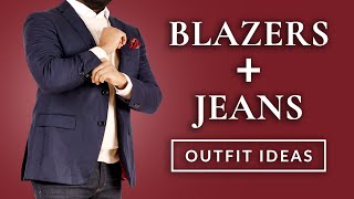 How To Pair Denim Jeans with Jackets Blazers amp Sport Coats [upl. by Vergos]