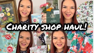 Charity Shop Haul  Thrift Haul  Neals Yard Cath Kidston  Zara  Joules  Kate McCabe [upl. by Ecnarf327]