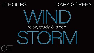 HOWLING WIND Sounds for Sleeping Relaxing Studying BLACK SCREEN Real Storm Sounds SLEEP SOUNDS [upl. by Ahar]