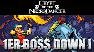 Crypt Of The Necrodancer  On tue le premier boss [upl. by Tertius]