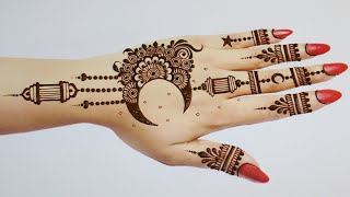 Eid Special Chand Mehndi designsStylish Moon Mehandi designSimple Mehandi ka designMehndi design [upl. by Elegna]