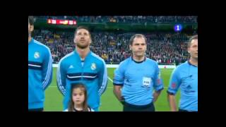 Himno Nacional de España Final Copa de SM el Rey 2013 Real Madrid  Atletico de Madrid [upl. by Lennod]