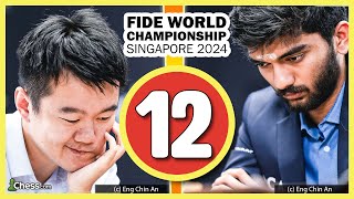 SchachWM 2024 Partie 12  Ding Liren vs Gukesh D [upl. by Filler]