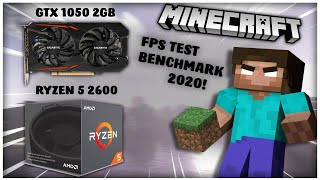 MINECRAFT GTX 1050  RYZEN 5 2600 BENCHMARK FPS TEST 2020 [upl. by Silverstein]